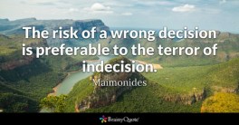 the risk ofa wrong decision
