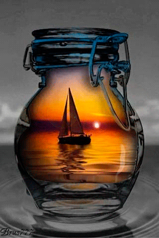 sailboat in a jar at sunset gif.gif