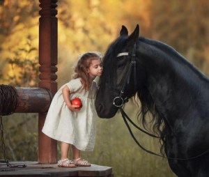 girl and a horse