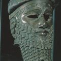 Copper Head of King Sargon of Akkad (2250) – (Akkadian Empire) Mesopotamian Bronze Age- Iraq Museum,&nbsp;Bagdad.
