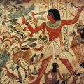 Egyptian hunting in&nbsp;marshes