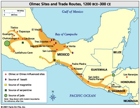 Mesoamerican olmec-map