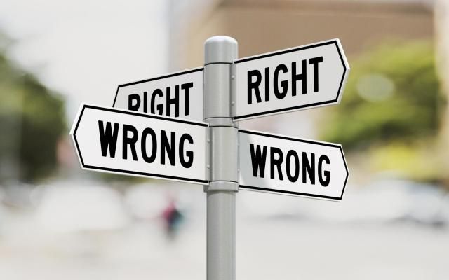 right and wrong